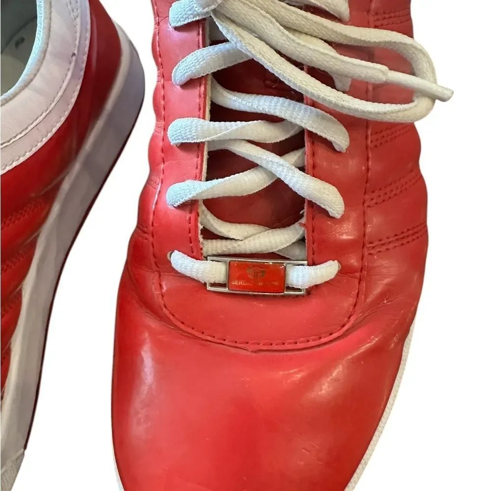 Men’s Sergio Tacchini Red Leather Sneakers Size 10.5